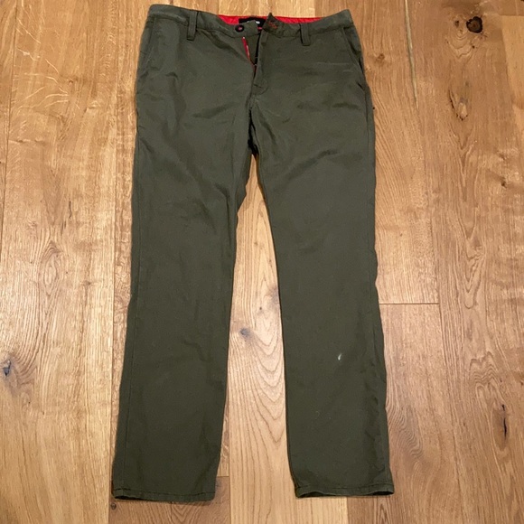 Men’s Burton chino pants army green size 32 - Picture 1 of 12